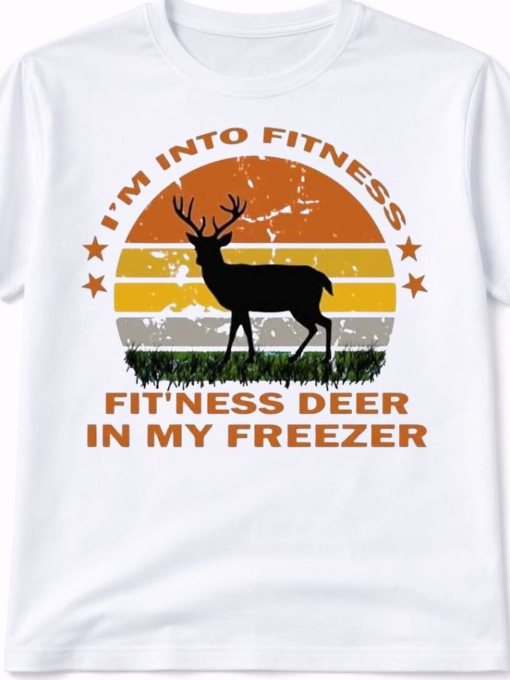 Deer Hunting Funny Graphic T Shirt Trendy Boutique Style Tee Mens Gifts White